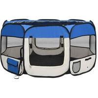 Produktbild von VidaXL faltbarer Welpenlaufstall blau 1,25 m x 1,25 m x 61 cm