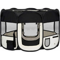 Produktbild von VidaXL faltbarer Welpenlaufstall schwarz 1,1 m x 1,1 m x 58 cm