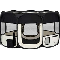 Produktbild von VidaXL Faltbarer Welpenlaufstall Schwarz 145x145x61 cm