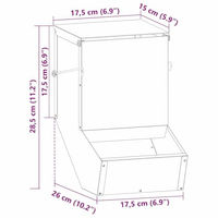 Produktbild von vidaXL Futternapf für Kaninchen aus Metall in Silber