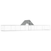 Produktbild von vidaXL Geflügelstall Voliere aus verzinktem Stahl für Hühner Enten und Kaninchen 10x2x2m