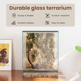 vidaXL Glas-Terrarium mit Speicher für Reptilien und Amphibien Transparent 30 x 30 x 40 cm – Bild 1 von 7