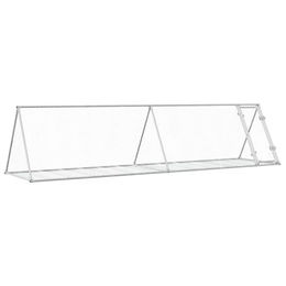 vidaXL Hasenstall und Freilaufgehege für Kleintiere aus verzinktem Stahl in Silber 400x105x91cm – Bild 1 von 9
