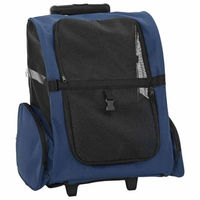 Produktbild von vidaXL Haustier-Trolley 3-in-1 Blau aus Oxford-Gewebe 48x32x(57-106) cm