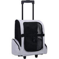 Produktbild von vidaXL Haustier Trolley 3-in-1 faltbar grau