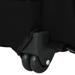 vidaXL Haustier-Trolley 3-in-1 Schwarz aus Oxford-Gewebe 48x32x(57-106) cm – Bild 1 von 4