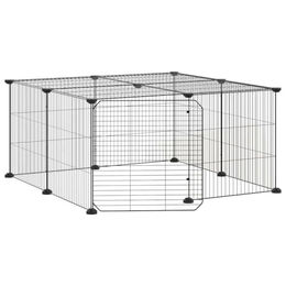 vidaXL Haustierkäfig aus Metall für Kaninchen Schwarz 35x35 cm - 12 x 35 cm – Bild 1 von 8