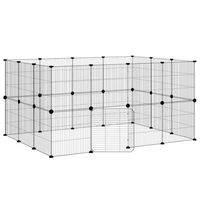 Produktbild von vidaXL Haustierkäfig aus Metall Schwarz 35x35 cm für Kaninchen