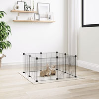 Produktbild von vidaXL Haustierkäfig aus Metall Schwarz 8-teilig 35x35 cm - 8 x 35 cm