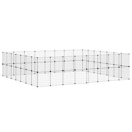 vidaXL Haustierkäfig aus Stahl Schwarz 35x35 cm für Kaninchen – Bild 1 von 8