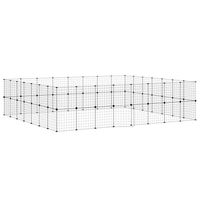 Produktbild von vidaXL Haustierkäfig aus Stahl Schwarz 35x35 cm für Kaninchen