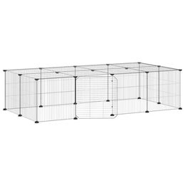 vidaXL Haustierkäfig aus Stahl Schwarz 35x35 cm für Kaninchen – Bild 1 von 8