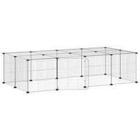 Produktbild von vidaXL Haustierkäfig aus Stahl Schwarz 35x35 cm für Kaninchen