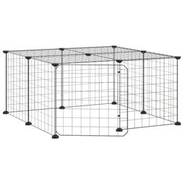 vidaXL Haustierkäfig aus Stahl Schwarz 35x35 cm für Kaninchen – Bild 1 von 7