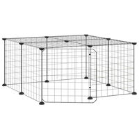 Produktbild von vidaXL Haustierkäfig aus Stahl Schwarz 35x35 cm für Kaninchen
