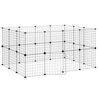 Produktbild von vidaXL Haustierkäfig aus Stahl Schwarz 35x35 cm für Kaninchen