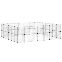 Produktbild von vidaXL Haustierkäfig aus Stahl Schwarz 35x35 cm für Kaninchen