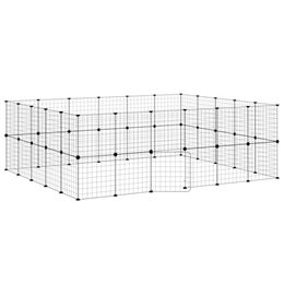 vidaXL Haustierkäfig aus Stahl Schwarz 35x35 cm für Kaninchen und Welpen – Bild 1 von 8