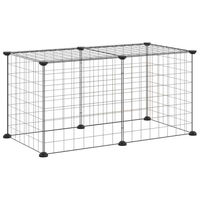 Produktbild von vidaXL Haustierkäfig für Kaninchen Schwarz 35x35 cm aus Metall