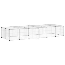 vidaXL Haustierkäfig für Kaninchen Schwarz 35x35 cm aus Stahl – Bild 1 von 8