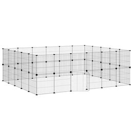 vidaXL Haustierkäfig für Kaninchen Schwarz 35x35 cm aus Stahl – Bild 1 von 8