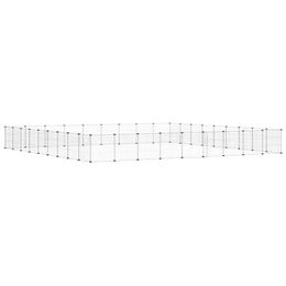 vidaXL Haustierlaufstall aus Metall für Kaninchen Schwarz 35x35 cm – Bild 1 von 8