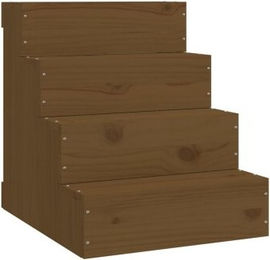VidaXL Haustiertreppe aus Holz in Braun für Hunde und Katzen Größe L – Bild 1 von 9