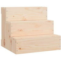 Produktbild von VidaXL Haustiertreppe aus Holz in Natur Braun Größe M 40x37,5x35 cm
