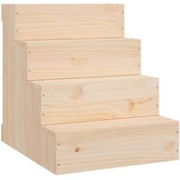 Produktbild von vidaXL Haustiertreppe aus Holz in Natur Größe L 40x49x47 cm