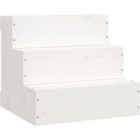 Produktbild von vidaXL Haustiertreppe aus Holz in Weiß Größe M 40x37,5x35 cm für alle Altersstufen