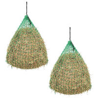 Produktbild von vidaXL Heunetze Set 2 Stück für Pony und Pferd aus Kunststoff Grün 0,75x0,5 m - 2 x 0,75 m