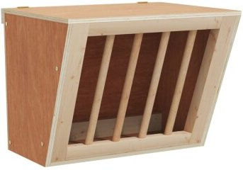 vidaXL Heuraufe aus Holz für Kaninchen, Meerschweinchen und Chinchilla in Natur Braun – Bild 1 von 7