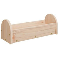Produktbild von vidaXL Heuraufe aus massivem Holz für Kaninchen, Meerschweinchen, Chinchilla und Hamster, 28 x 10 x 10 cm, Natur/Beige