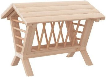 VidaXL Heuraufe aus Naturholz für Kaninchen – Bild 1 von 1