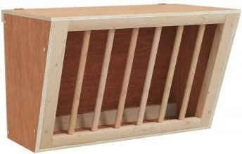 vidaXL Heuraufe aus Naturholz für Kaninchen, Chinchillas und Meerschweinchen – Bild 1 von 8