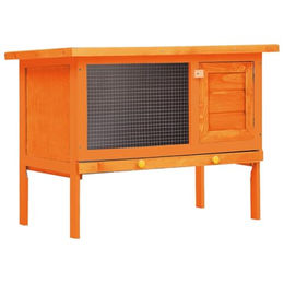vidaXL Holz Kaninchenstall Kleintierstall mit 1 Ebene in Braun oder Grün – Bild 1 von 12