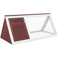 Produktbild von VidaXL Holz Kaninchenstall und Kleintierstall für Kaninchen Hühner oder Enten in Rosa und Braun