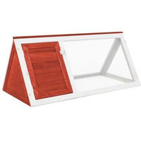 Produktbild von VidaXL Holz Kaninchenstall und Kleintierstall mit Freigehege Rot