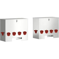 Produktbild von vidaXL Hühnerfutterspender Set aus verzinktem Stahl Silber 2 Stück