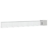 Produktbild von vidaXL Hühnergehege aus verzinktem Stahl für Hühner und Enten Grau 900x91x100cm