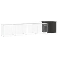 Produktbild von vidaXL Hühnerkäfig Anthrazit aus verzinktem Stahl für Hühner und Enten 500x91x100cm