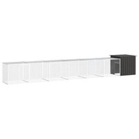 Produktbild von vidaXL Hühnerkäfig Anthrazit aus verzinktem Stahl für Hühner und Enten 700x91x100cm