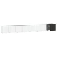 Produktbild von vidaXL Hühnerkäfig Anthrazit aus verzinktem Stahl für Hühner und Enten 800x91x100cm - 800 cm