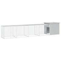 Produktbild von vidaXL Hühnerkäfig aus verzinktem Stahl für Hühner und Enten Grau 500x91x100cm