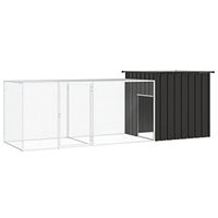 Produktbild von vidaXL Hühnerkäfig aus verzinktem Stahl in Anthrazit 300x91x100cm für Hühner und Enten