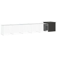 Produktbild von vidaXL Hühnerkäfig aus verzinktem Stahl in Anthrazit 600x91x100cm für Hühner und Enten