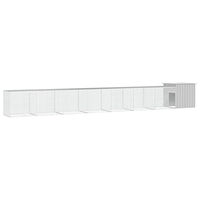 Produktbild von vidaXL Hühnerkäfig aus verzinktem Stahl in Grau für Hühner und Enten 700x91x100cm