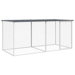 vidaXL Hühnerkäfig mit Dach aus verzinktem Metall in Anthrazit 203x98x90 cm – Bild 1 von 7