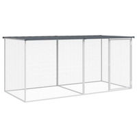 Produktbild von vidaXL Hühnerkäfig mit Dach aus verzinktem Metall in Anthrazit 203x98x90 cm