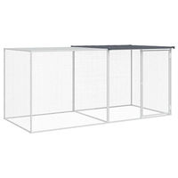 Produktbild von vidaXL Hühnerkäfig mit Dach aus verzinktem Metall in Grau 203x98x90 cm